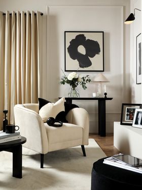 Loren Ivory Armchair - Soft Minimalism Listening Corner