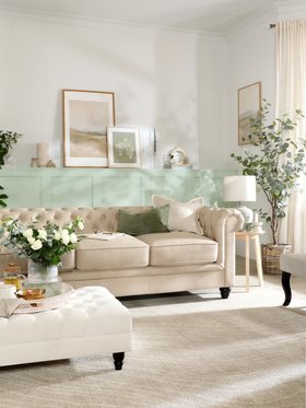 The Dales - Hampton Oatmeal Linen-Weave Sofa - Main Portrait