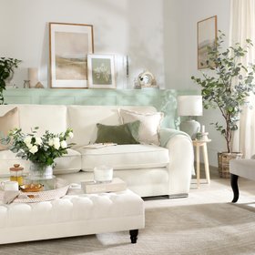 The Dales - Burford Cream Plush Sofa - Square