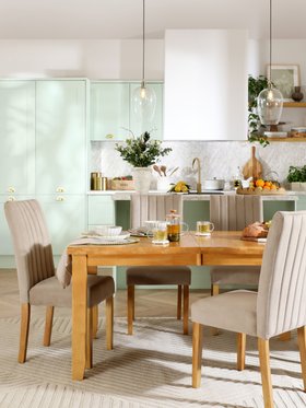 Spring Living - Highbury Oak Dining Table With Salisbury Chairs - Main Portrait