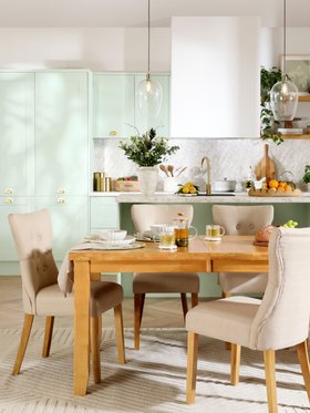 Spring Living - Highbury Oak Dining Table With Bewley Chairs - Main Portrait