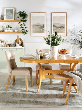 Spring Living - Townhouse Oak Dining Table With Bewley Chairs - Main Portrait