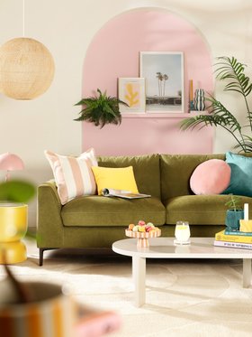 Lexi Green Sofa - The Sorbet Edit - Portrait 2