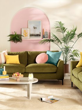 Lexi Green Sofa - The Sorbet Edit - Portrait 3