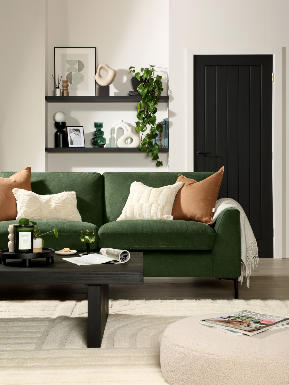 Lexi Moss Green Sofa - Modern Living - Portrait