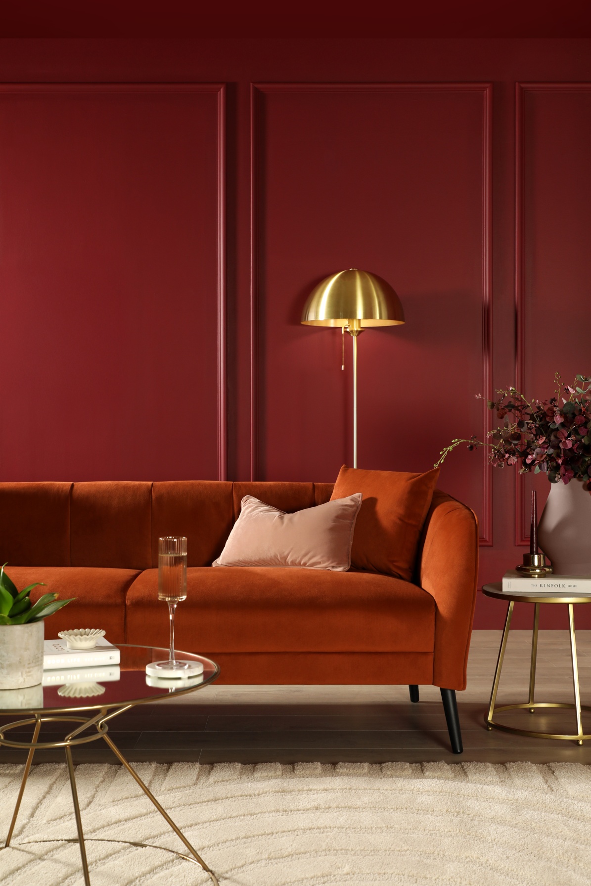 Loren Sofa - Burgundy Autumn - Portrait