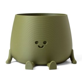 Small Green Happy Face Plant Pot