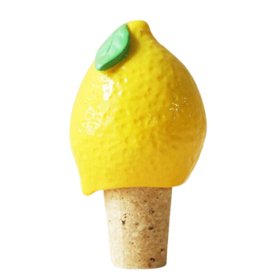 Lemon Cork Bottle Stopper