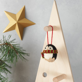 Penguin with scarf Christmas decoration