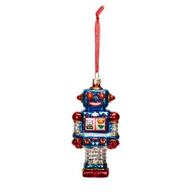 Robot Glass Christmas Tree Decoration