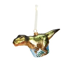 T. rex Glass Christmas Tree Decoration