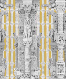 DIVINE SAVAGES X NHM HIERARCHY 'Mustard' WALLPAPER