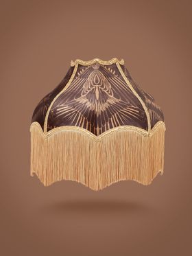 GERSHWING GOLD  FRINGED LAMPSHADE