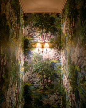 Wild Wild Woods wallpaper. Divine Savages Flagship showroom, Bath Spa, UK