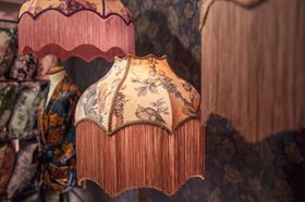 Bespoke luxury lampshades. Divine Savages Flagship showroom, Bath Spa, UK