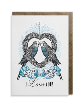 Divine Savages Budgie Love Greeting Card £3.25