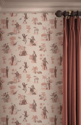 Divine Savages Safari Soirée Wallpaper ‘Peach Brûlée’