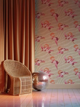 DIVINE SAVAGES X PIKES IBIZA 'SUNSET DREAMS' in 'ORANGE SPRITZ' WALLPAPER