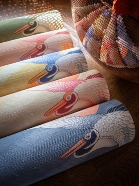 DIVINE SAVAGES X PIKES IBIZA 'SUNSET DREAMS' GRASSCLOTH WALLPAPER ROLLS