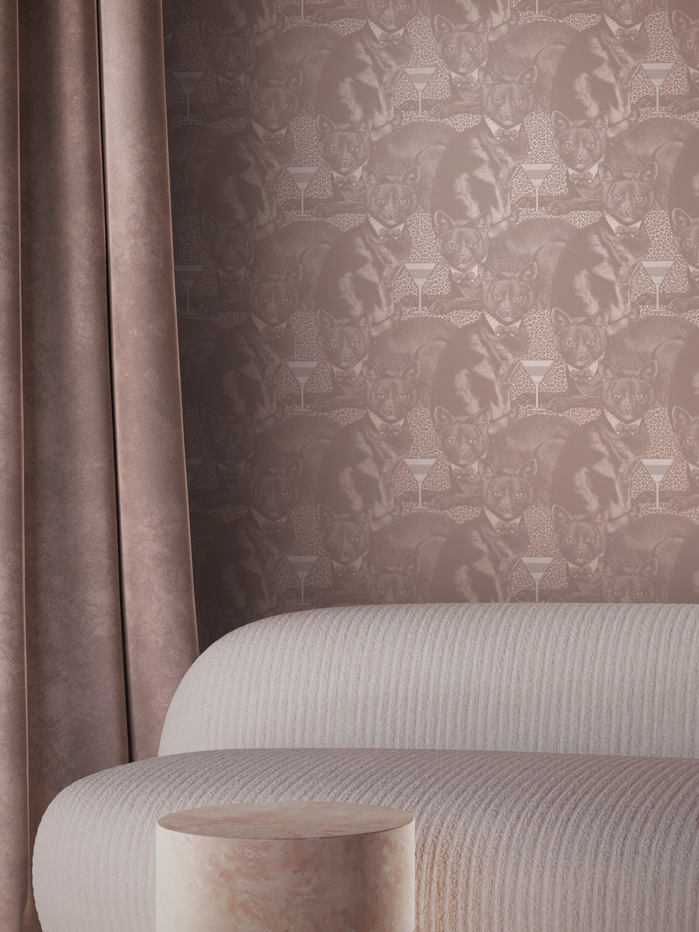 DIVINE SAVAGES Cat-titude 'Ginger Tom' WALLPAPER