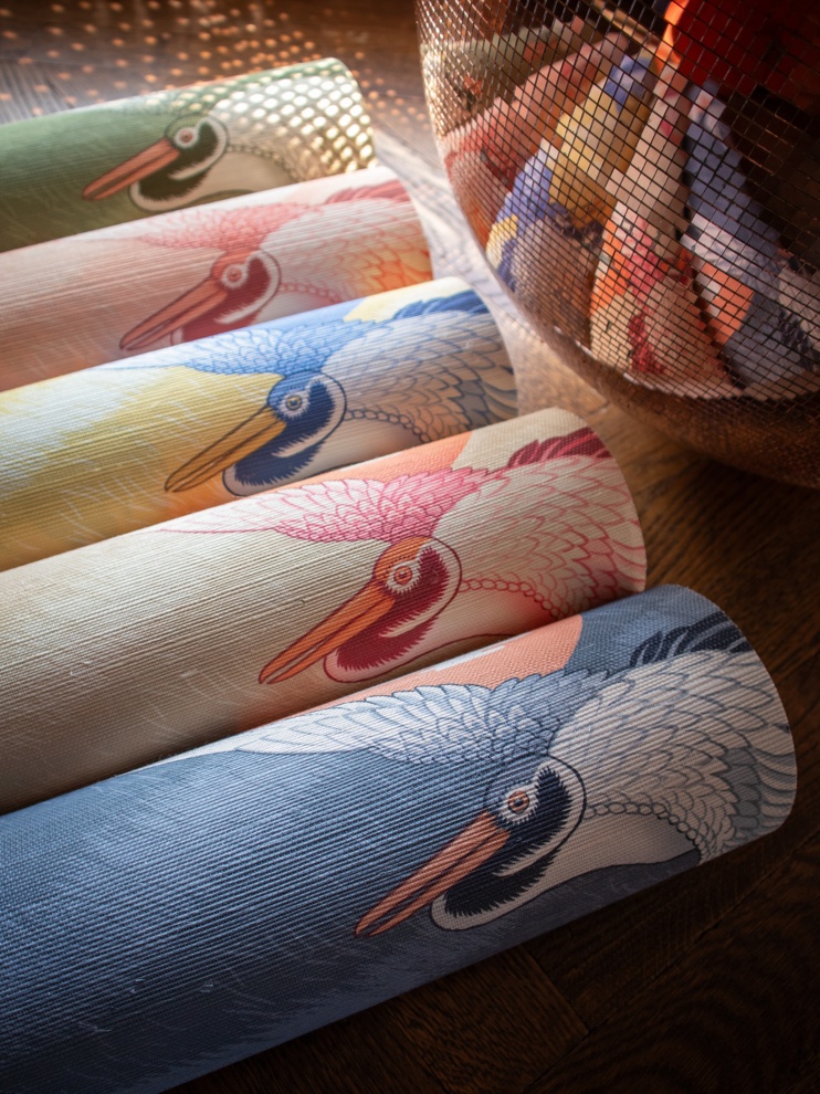 DIVINE SAVAGES X PIKES IBIZA 'SUNSET DREAMS' GRASSCLOTH WALLPAPER ROLLS