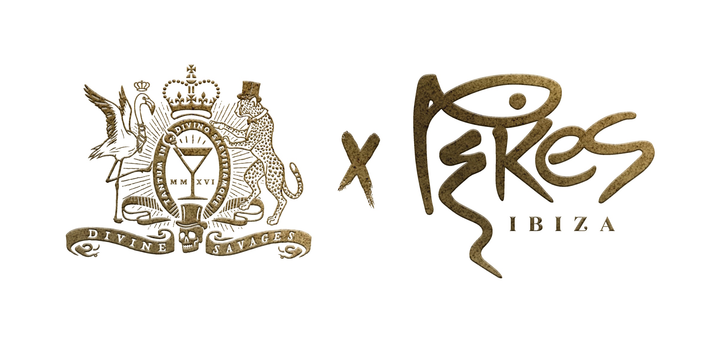 DS X PIKES IBIZA LOGO GOLD FOIL