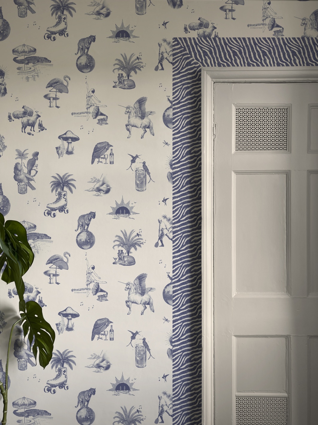 DIVINE SAVAGES X PIKES IBIZA 'STALLION' BORDER in indigo