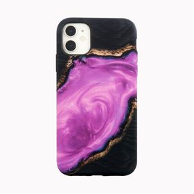 Sustainable Iphone 11 Case - Wooden Resin Purple