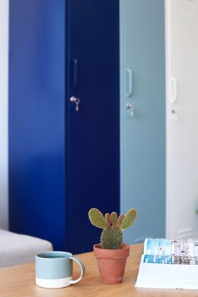 Mustard Made lockers - The Skinny in Navy, Ocean + Chalk Styled