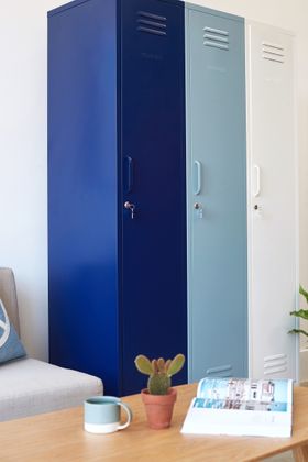 Mustard Made lockers - The Skinny in Navy, Ocean + Chalk Styled