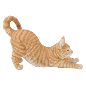 Dekofigur Katze streckt sich