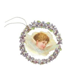 Geschenkanhänger Blumenkranz Engel