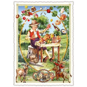 Postkarte Märchen "Tischlein deck Dich"