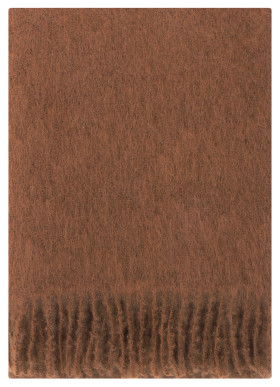 Saaga Uni Mohair Blanket in cinnamon