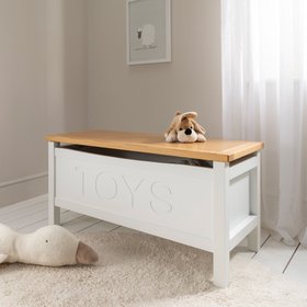 Leines Toy Box Storage Chest in Classic White & Oak