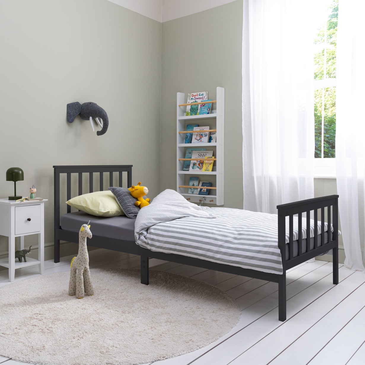 Otis Single Bed 3ft Frame in Anthracite