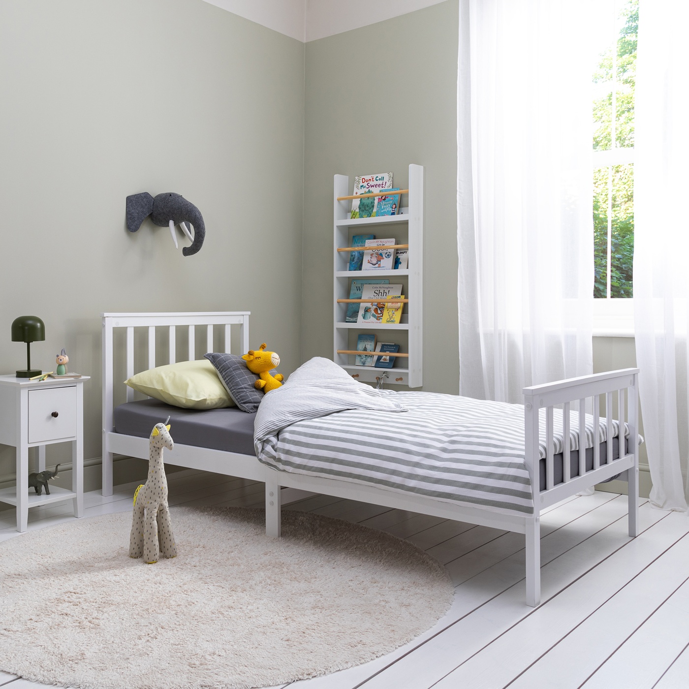 Otis Single Bed 3ft Frame in White