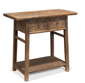 Elm Two Drawer Side Table