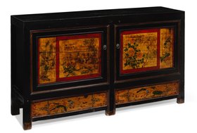 Floral Painted Gansu Sideboard