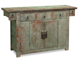 Distressed Pale Blue Sideboard