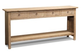 Four Drawer Console in Reclaimed Wood