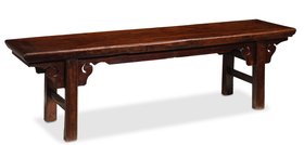 Elm Bench With Cloud Head Spandrels