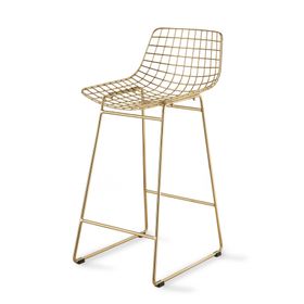 Brass Gold Mesh Bar Stool