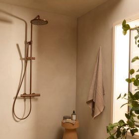 Faber Dual Function Bar Shower System - Brushed Bronze