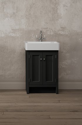 Hampton 575 Freestanding Vanity Unit - Matt Black