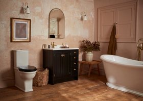 Hampton 800 Underslung Basin Vanity Unit - Matt Black
