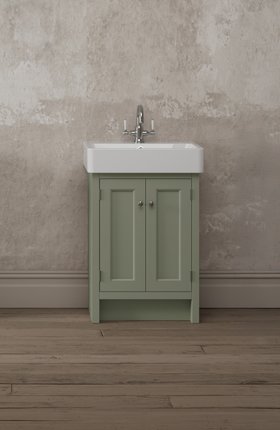 Hampton 575 Freestanding Vanity Unit - Matt Sage Green
