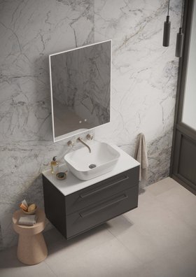 Scheme 800 Wall Hung Vanity Unit - Matt Carbom