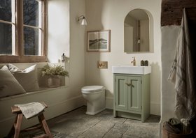 Hampton 575 Freestanding Vanity Unit - Matt Sage Green