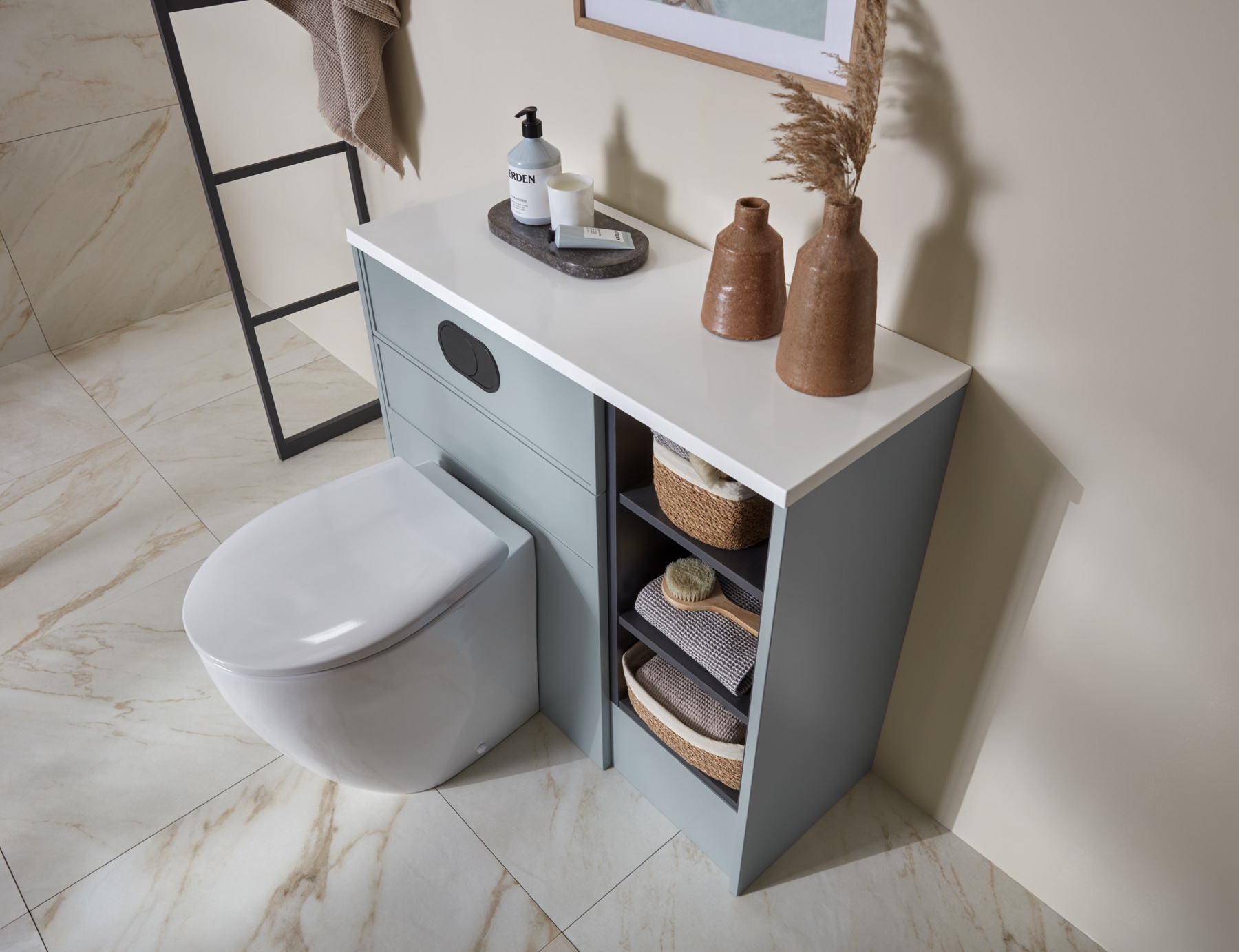 Elan 600mm Back to the Wall WC Unit - Coniston Blue
